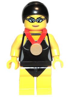 LEGO Minifigure-Swimming Champion-Collectible Minifigures / Series 7-COL07-1-Creative Brick Builders